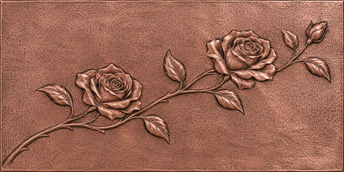 Rose Branch Copper Wall Art