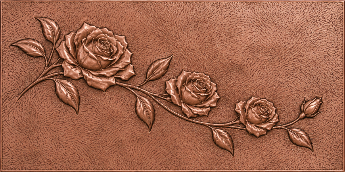 Rose Branch Copper Wall Art