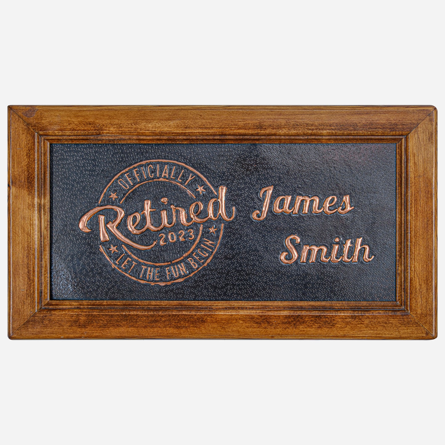 Retirement Gift Framed Copper Artwork (Personalized, Black&Copper Color)