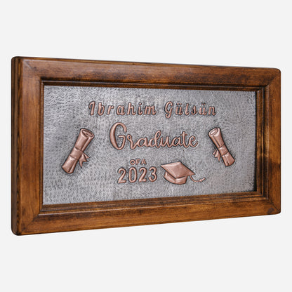 Graduation Gift Framed Copper Artwork (Personalized, Silver&Copper Color)