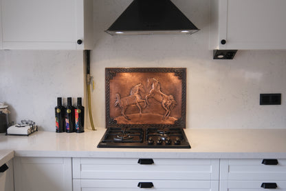 Wild Horses Brown Copper Kitchen Backsplash - Natuross