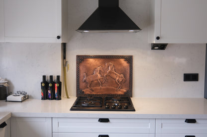 Wild Horses Brown Copper Kitchen Backsplash - Natuross