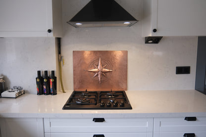 Compass Rose Copper Kitchen Backsplash - Natuross