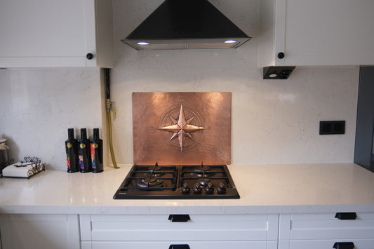 Compass Rose Copper Kitchen Backsplash - Natuross