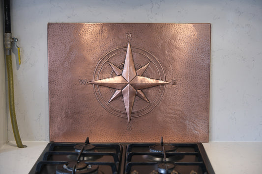 Compass Rose Copper Kitchen Backsplash - Natuross