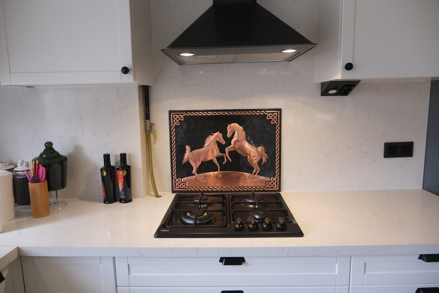 Wild Horses Black Copper Kitchen Backsplash - Natuross