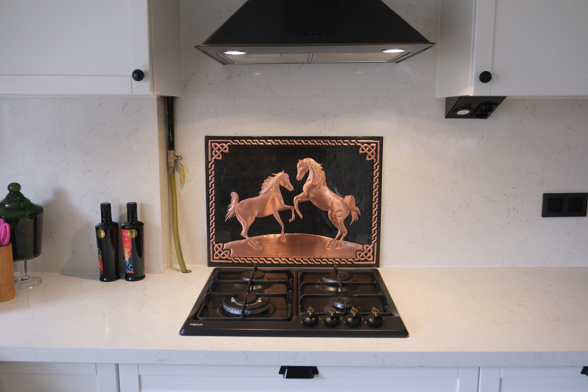 Wild Horses Black Copper Kitchen Backsplash - Natuross