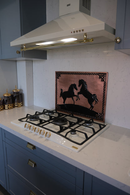 Wild Horses Copper & Black Kitchen Backsplash - Natuross