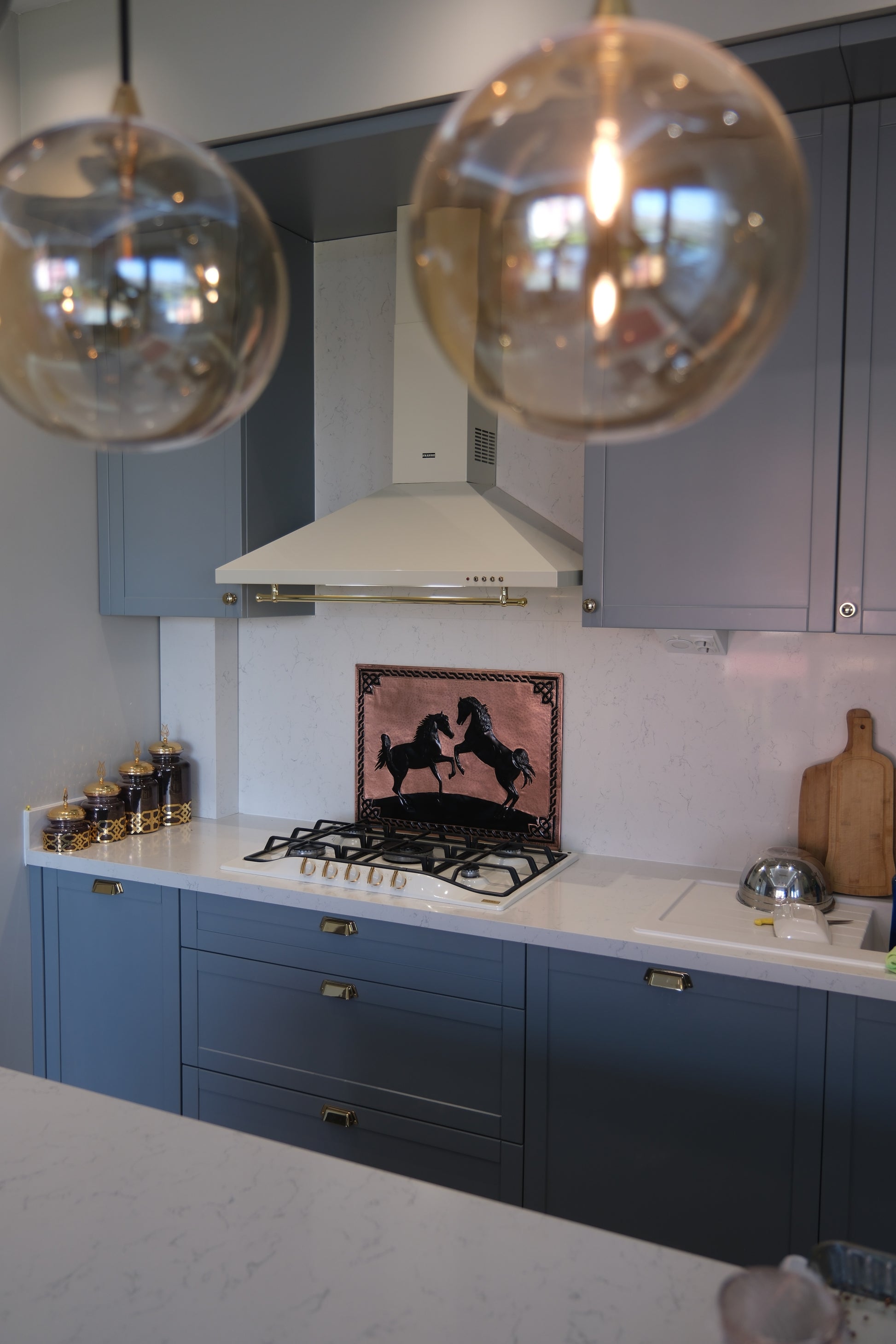 Wild Horses Copper & Black Kitchen Backsplash - Natuross