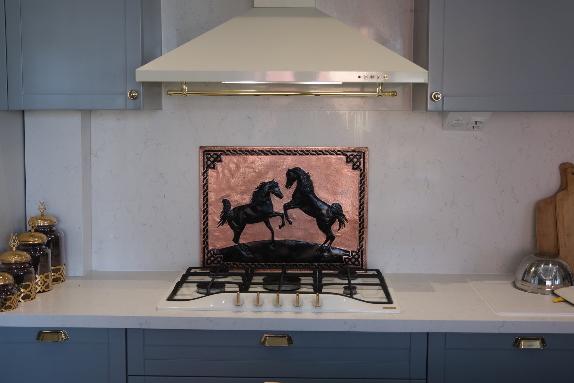 Wild Horses Copper & Black Kitchen Backsplash - Natuross