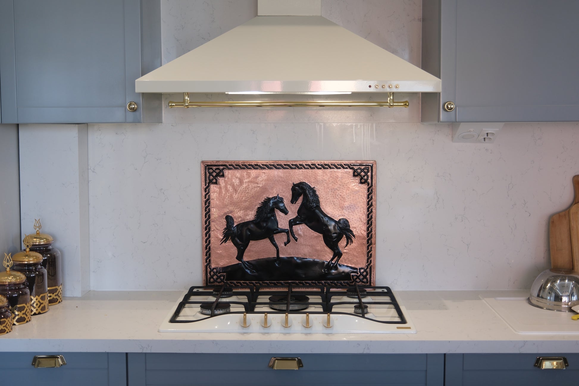 Wild Horses Copper & Black Kitchen Backsplash - Natuross