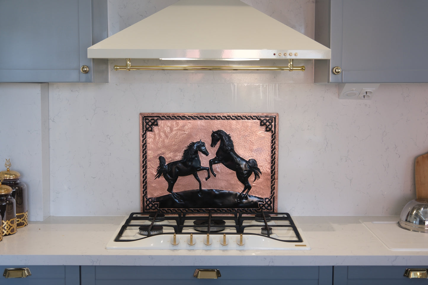 Wild Horses Copper & Black Kitchen Backsplash - Natuross