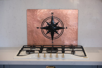 Compass Rose Copper & Black Kitchen Backsplash - Natuross