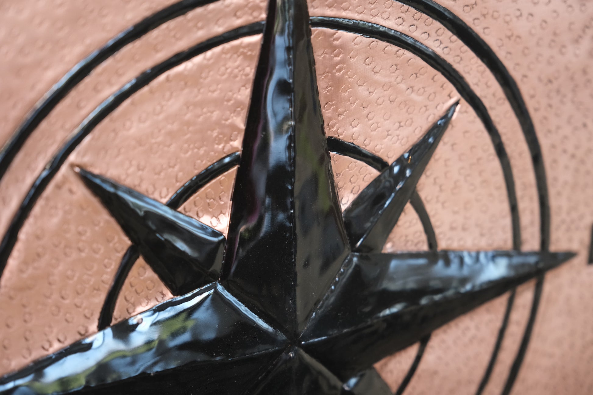 Compass Rose Copper & Black Kitchen Backsplash - Natuross