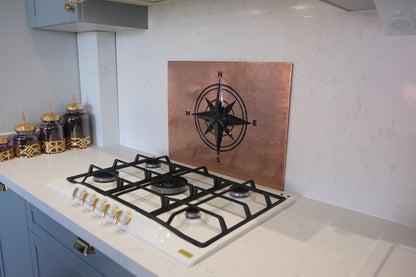 Compass Rose Copper & Black Kitchen Backsplash - Natuross