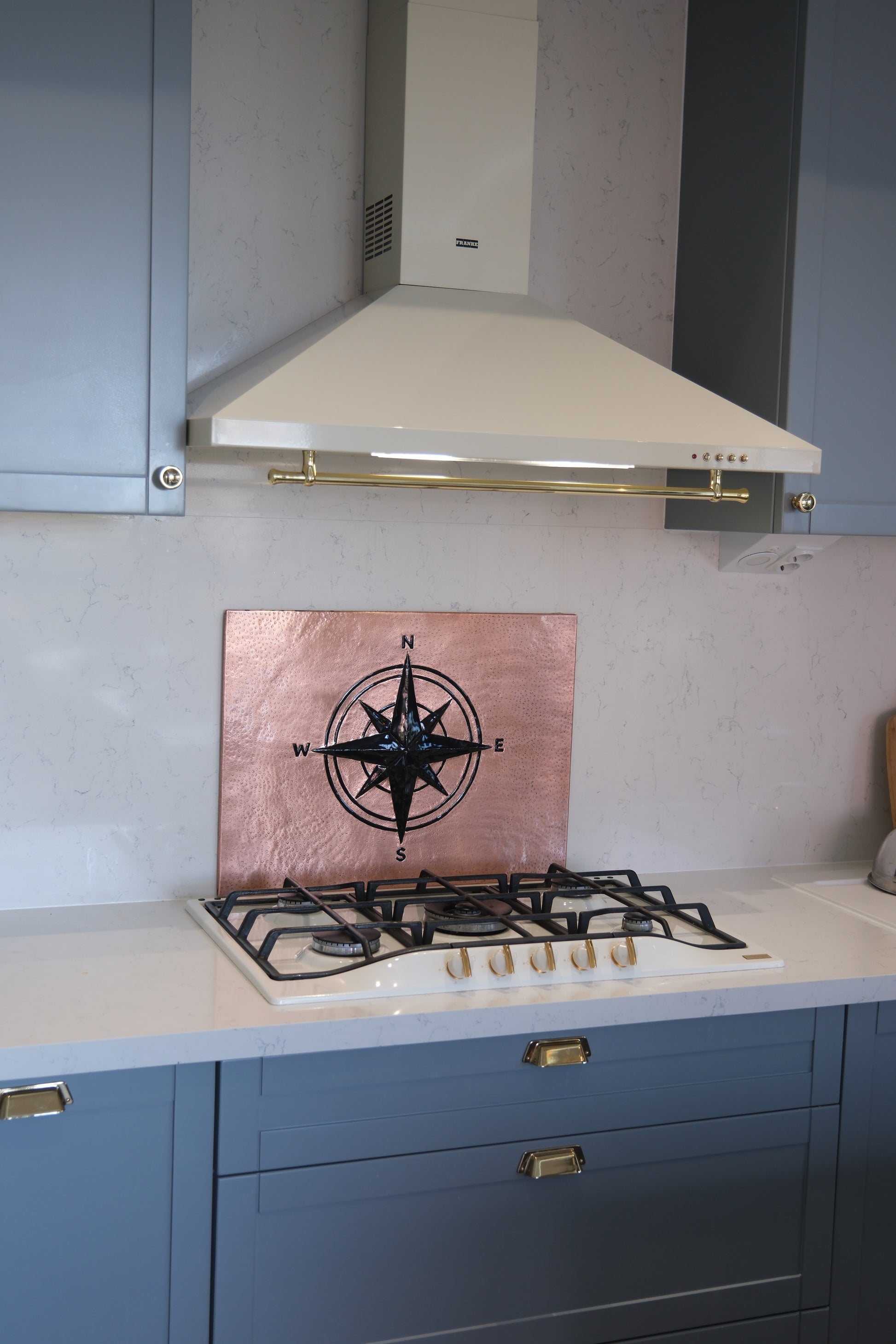 Compass Rose Copper & Black Kitchen Backsplash - Natuross
