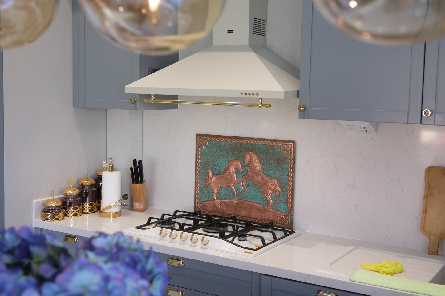 Wild Horses Green Copper Kitchen Backsplash - Natuross