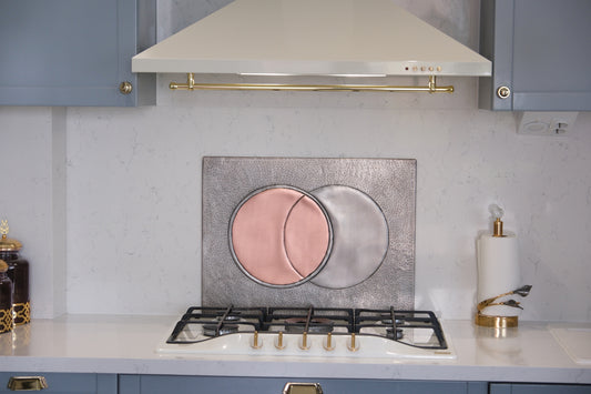 Eclipse Gray & Copper Kitchen Backsplash - Natuross