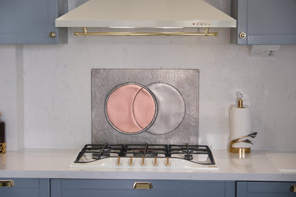 Eclipse Gray & Copper Kitchen Backsplash - Natuross