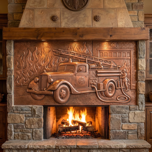 Fire Truck Copper Panel