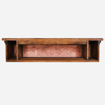 Copper and Wood Floating Shelf