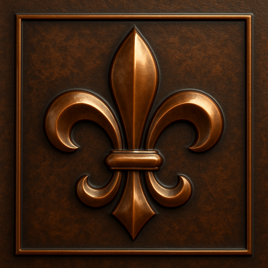Fleur-de-Lis Metal Wall Art Panel