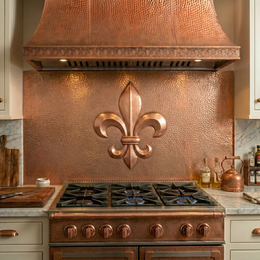 Fleur-de-Lis Copper Backsplash