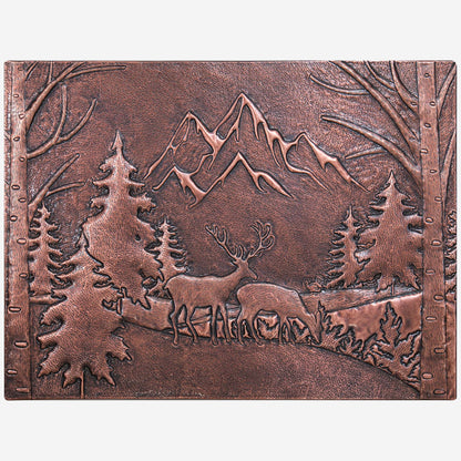 Forest Scene Kitchen Backsplash Tile - 24"x32" Brown - Natuross