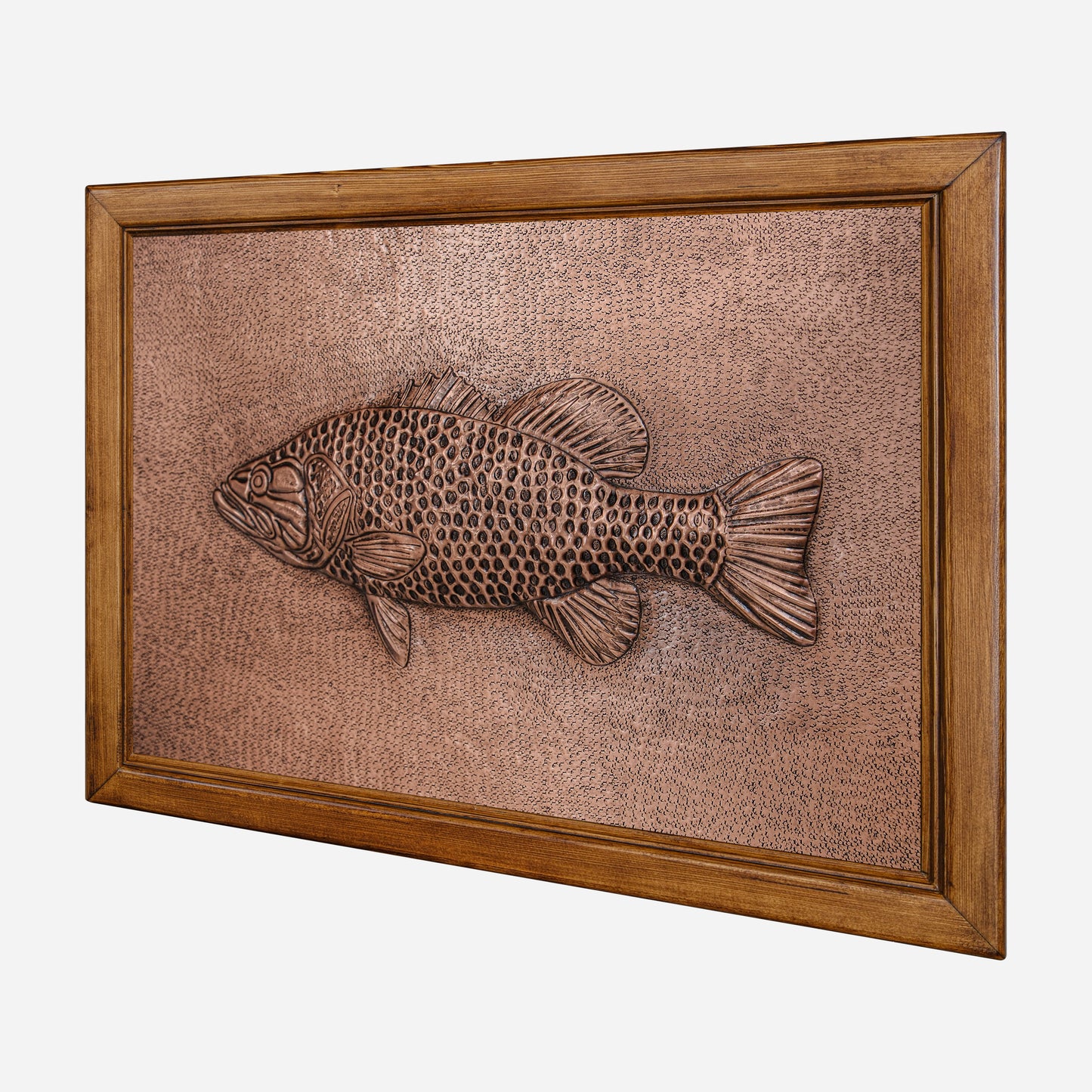 Framed Copper Artwork (Largemouth Bass Fish)