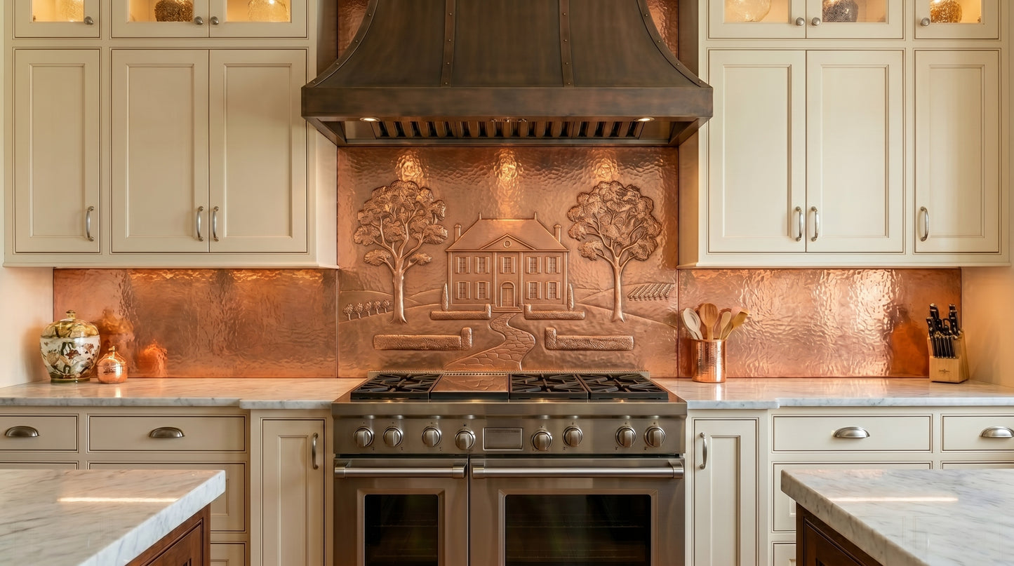 French Countryside Estate Copper Panel