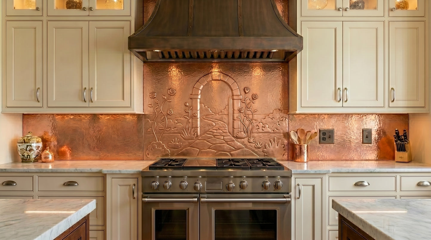 Garden Archway Path Copper Panel