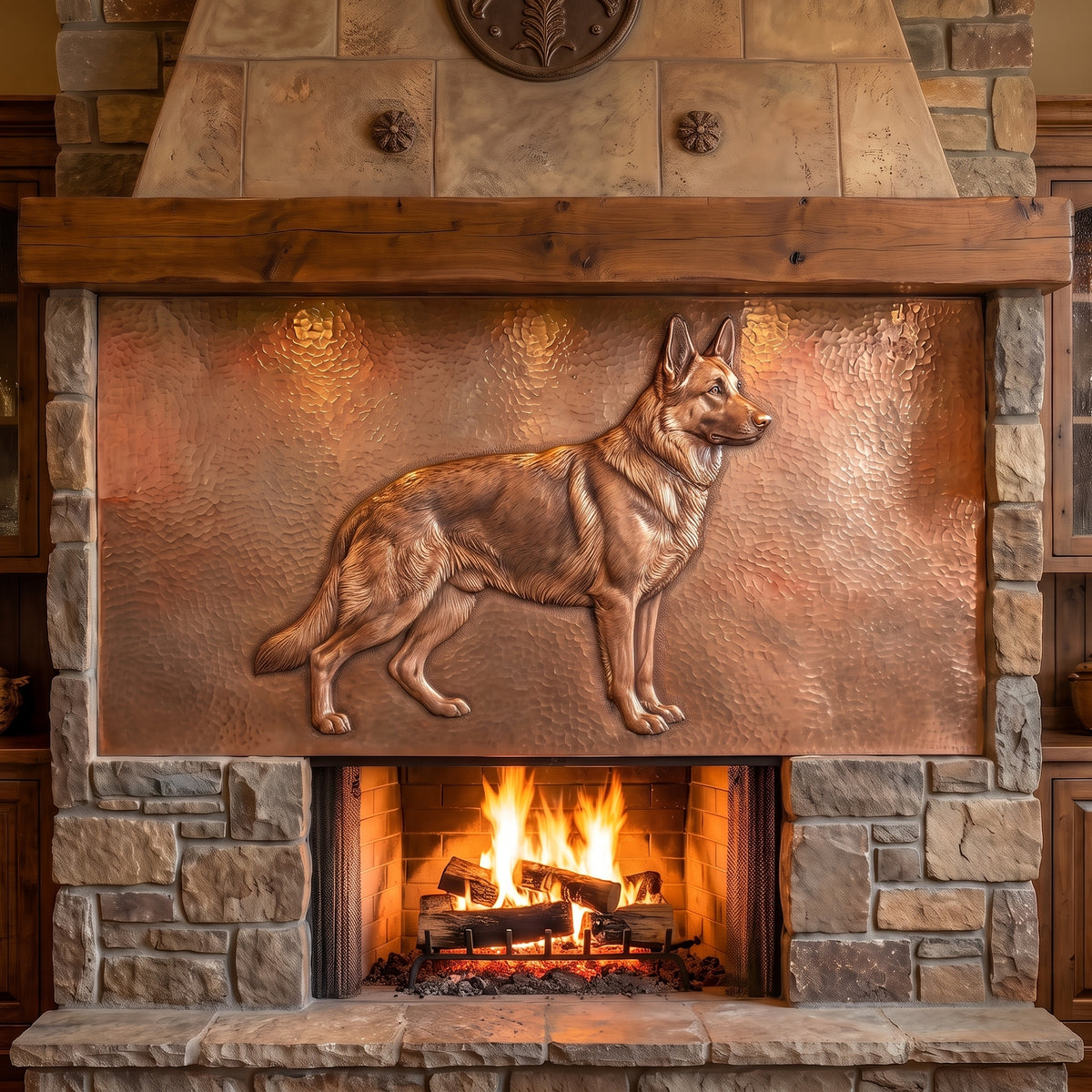 German Shepherd Copper Portrait