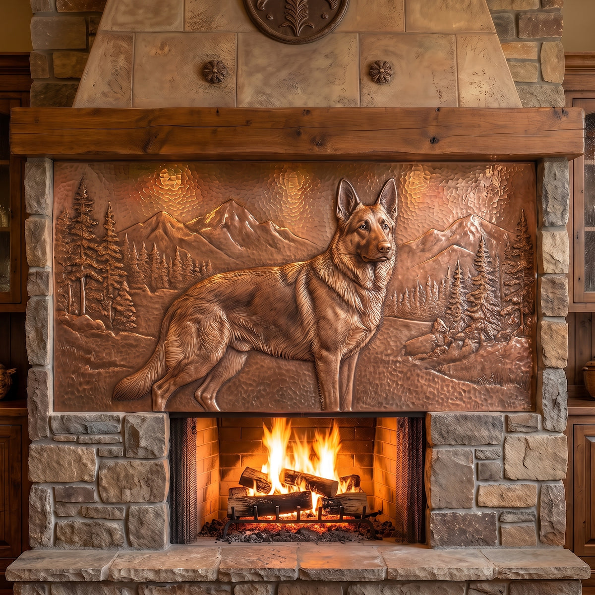 German Shepherd Copper Panel
