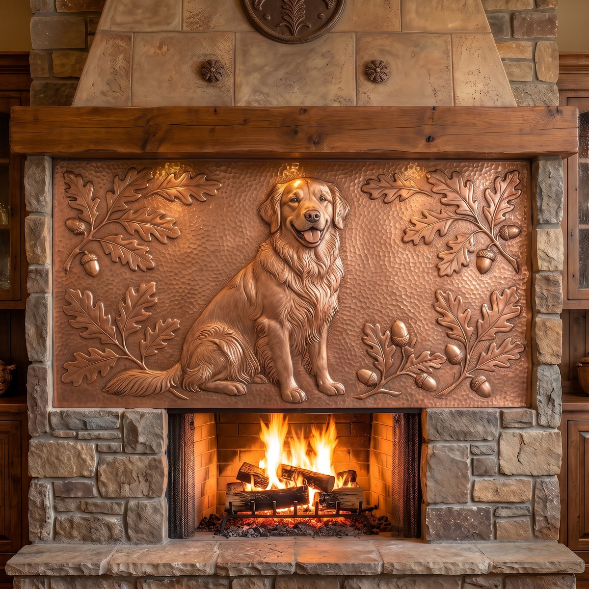 Golden Retriever Copper Panel