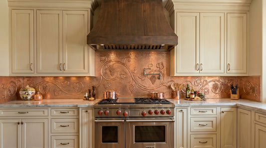 Grapevine Scroll Copper Backsplash