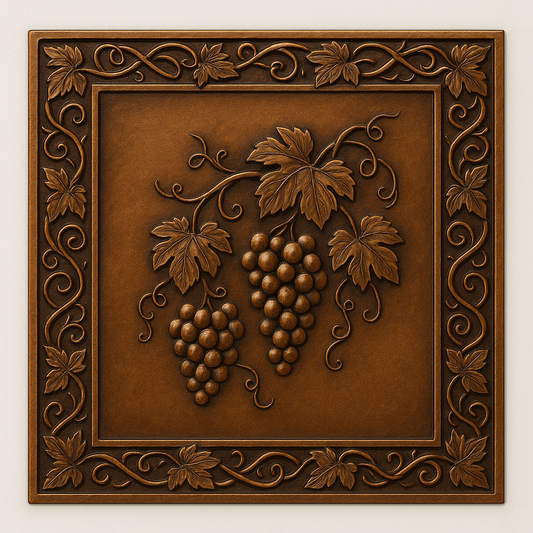 Grapevine Vineyard Metal Wall Art Backsplash Panel