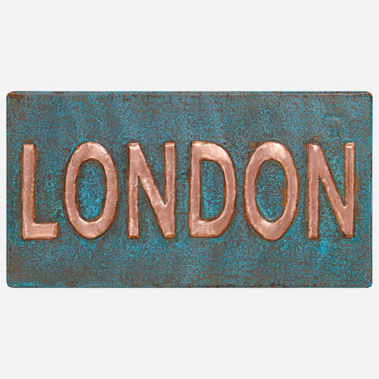 Copper Name Sign (Personalized, Green Patina)