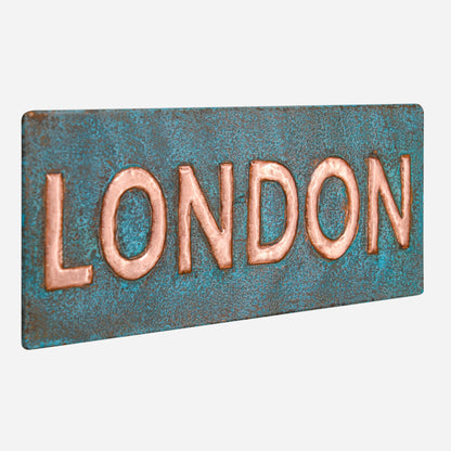 Copper Name Sign (Personalized, Green Patina)