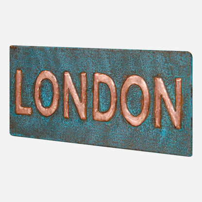 Copper Name Sign (Personalized, Green Patina)