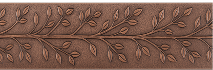 Hammered Copper Backsplash Tile with Tree Branch Pattern