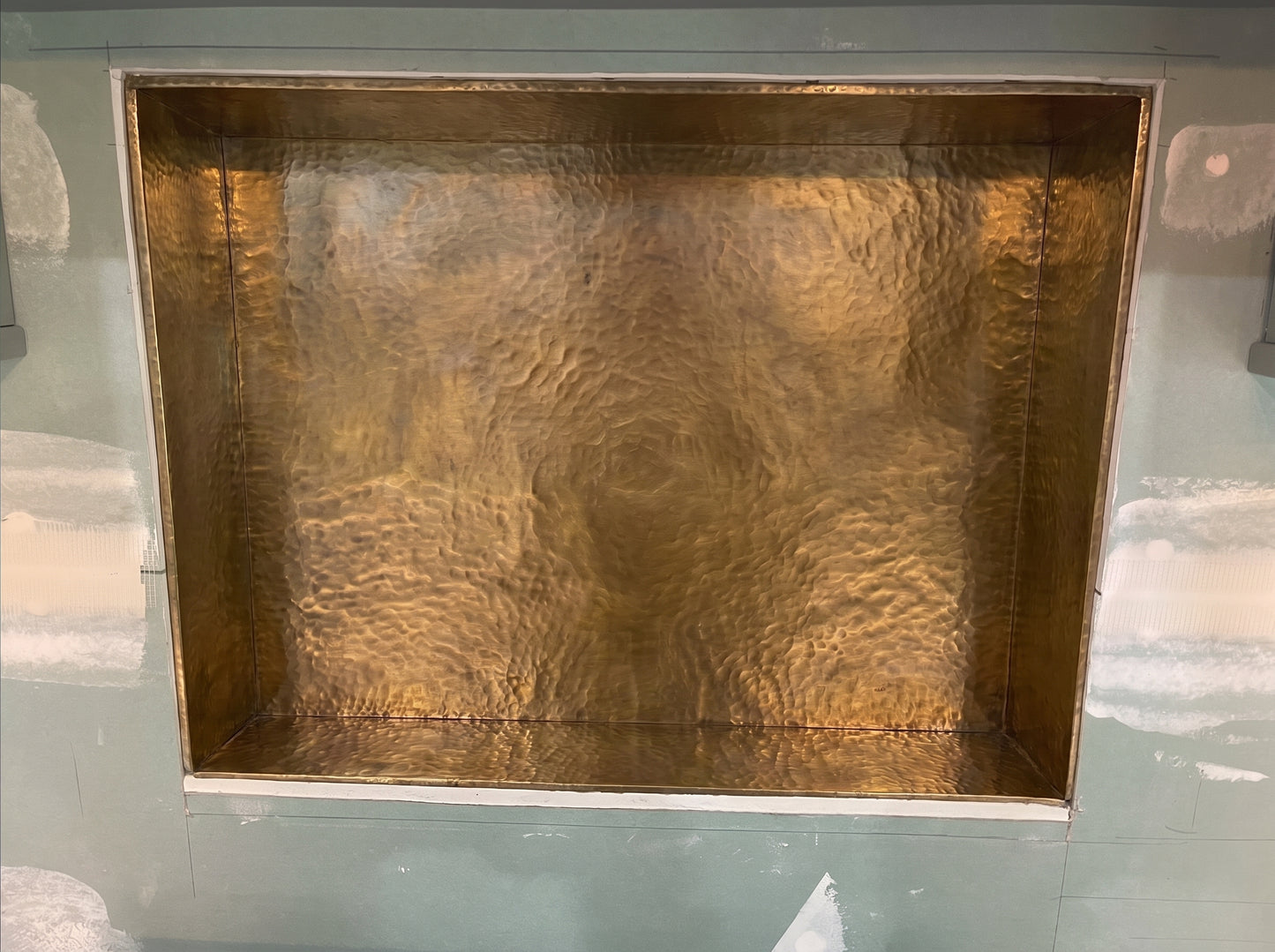 Hand-Hammered Copper Kitchen Backsplash