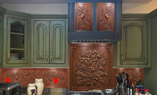 Copper Full Kitchen Backsplash Set