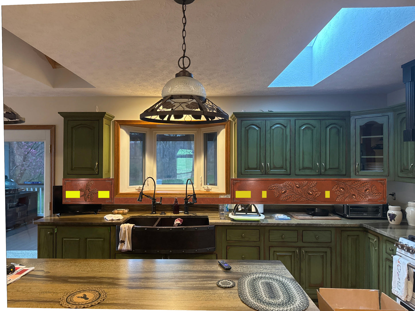 Copper Full Kitchen Backsplash Set