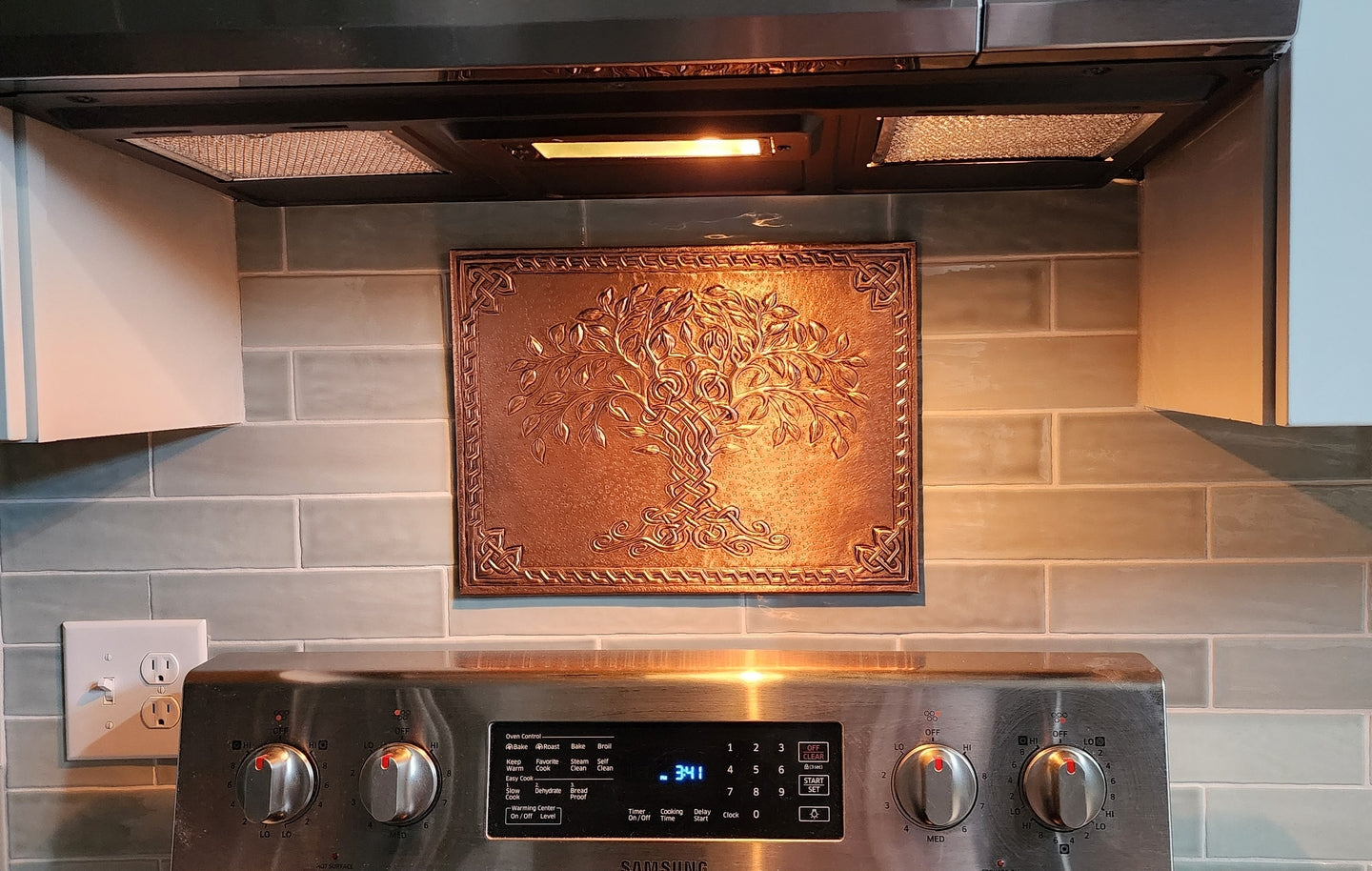Tree of Life Copper Backsplash — Natural Copper
