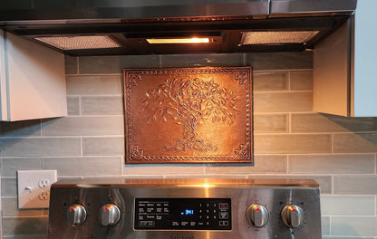 Tree of Life Copper Backsplash — Natural Copper