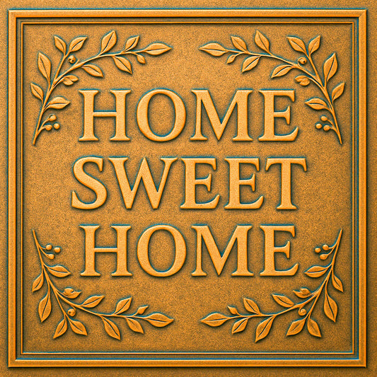 "Home Sweet Home" Copper Kitchen Backsplash