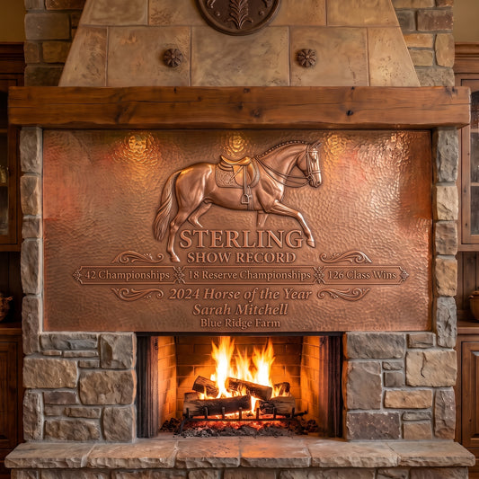 Horse Show Record Copper Panel