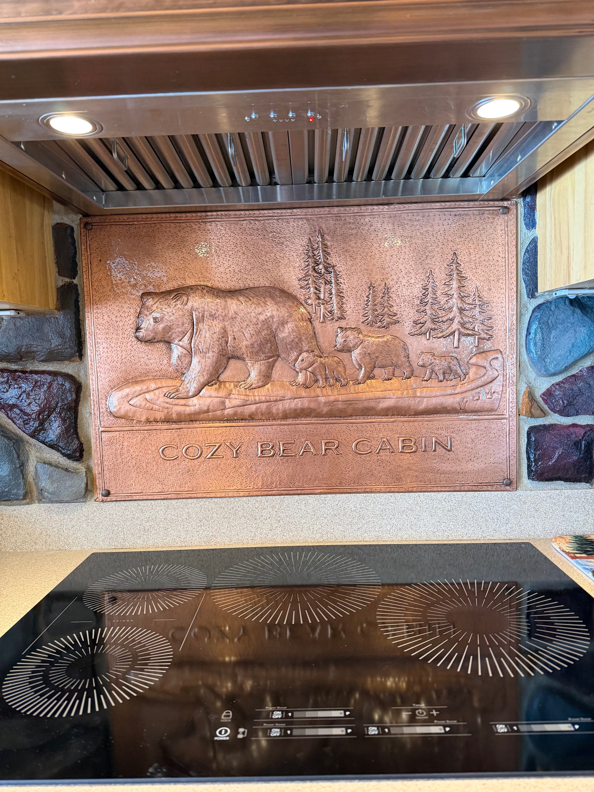 Personalized Bear Family Name Sign Metal Wall Art Panel - Natuross