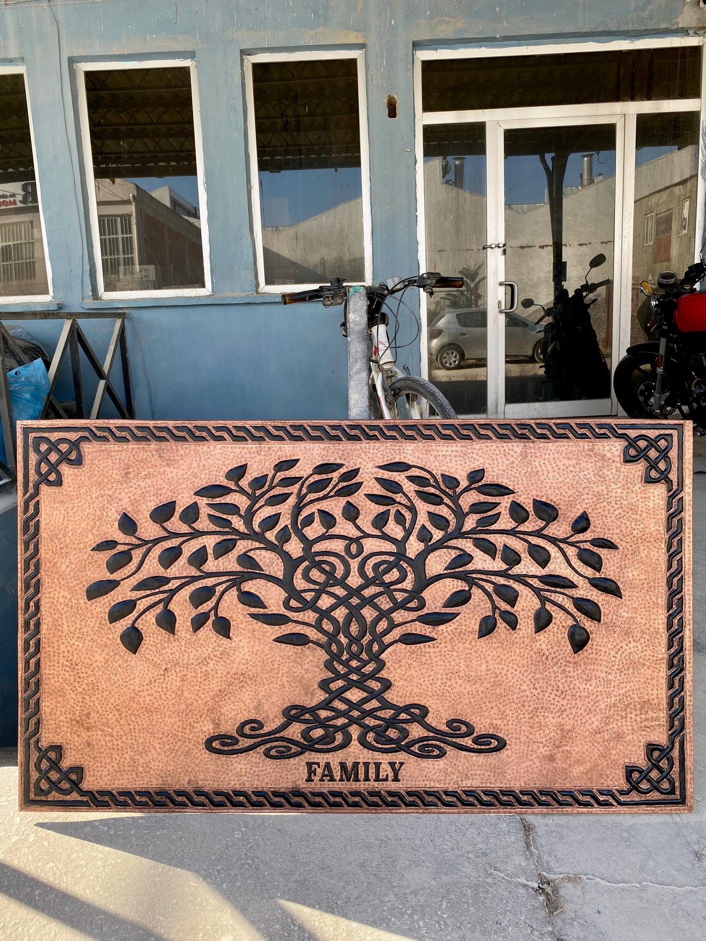 Copper & Black Tree of Life Backsplash