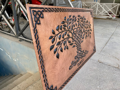 Copper & Black Tree of Life Backsplash